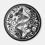 Yin Yang Butterflies Fridge Magnets