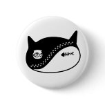 yin yang cat pinback button