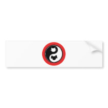 Yin Yang Cat Dog Bumper Sticker