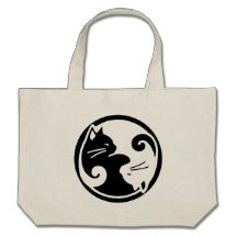 Yin Yang Cats Tote Bag