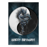 Yin Yang Chinese Dragon Customizable Greeting Card