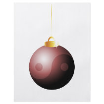 Yin Yang Christmas Ball in Red