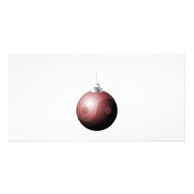 Yin Yang Christmas Ball in Red Photo Cards