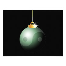 Yin Yang Christmas Ball Personalized Invitation