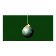 Yin Yang Christmas Ball Photo Greeting Card
