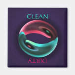 Yin Yang Clean Dirty Dishwasher Magnet