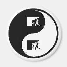 Yin Yang Climbing Fridge Magnet
