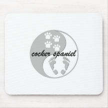 yin yang cocker spaniel mouse mat