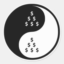 Yin Yang coût l'estimation Autocollants