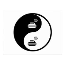 Yin Yang Curling Postcard