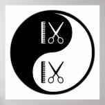 Yin Yang Cutting Hair posters