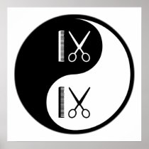 Yin Yang Cutting Hair Print