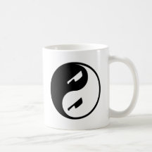 Yin Yang Cutting Meat Coffee Mugs