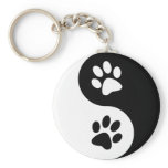 Yin Yang Dog Paws keychains