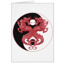 Yin Yang Dragon 3 Card