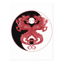 Yin Yang Dragon 3 Postcard