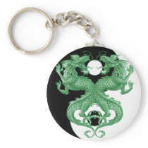 Yin Yang Dragons 4 Key Chains