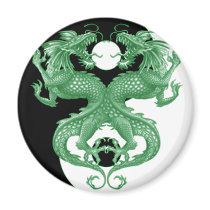 Yin Yang Dragons 4 Fridge Magnets