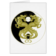 Yin Yang Dragons 5 Greeting Card