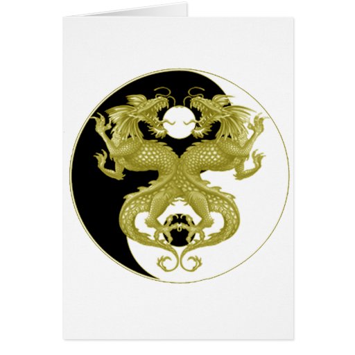Yin Yang Dragons 5 Greeting Card