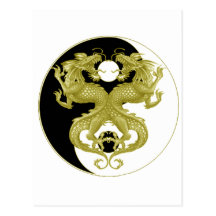 Yin Yang Dragons 5 Postcard