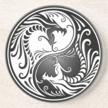 Yin Yang Dragons Coasters