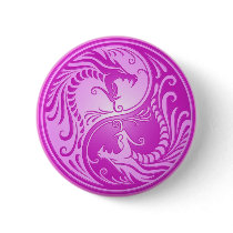Yin Yang Dragons, light purple Pins