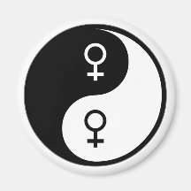 Yin Yang Feminism Fridge Magnet