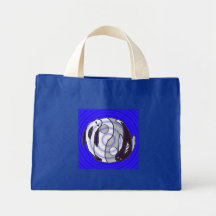 Yin Yang Fish Ripple Tote Bag