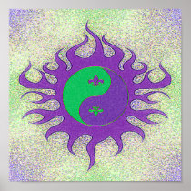 Yin Yang Fleur De Lis Print