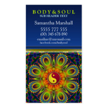 YIN YANG Fractal Therapy New Age Business Card