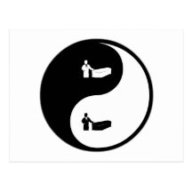 Yin Yang Funeral Postcard