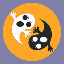Yin Yang Ghosts stickers
