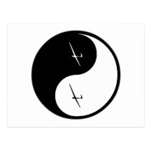 Yin Yang Gliding Postcard