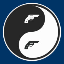 Yin Yang Gun stickers