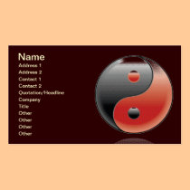 Yin Yang Harmony Business Card business cards