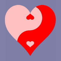 Yin Yang Heart t-shirts