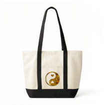 Yin & Yang / Hearts gold Tote Bags