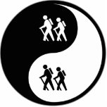 Yin Yang Hiking Acrylic Cut Out