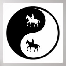 Yin Yang Horse Riding Print