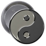 Yin Yang in 2 Shades of Gray buttons