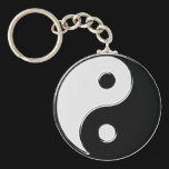 Yin Yang in Black and White keychains