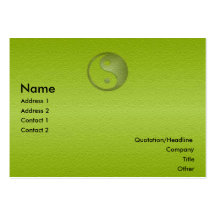 Yin Yang in Green Sandstone Profile Card Business Cards