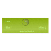 Yin Yang in Green Sandstone Profile Card Business Card Templates