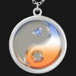 Yin Yang in Silver and Sunrise necklaces