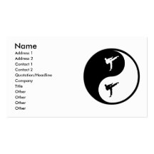 Yin Yang Karate Business Cards