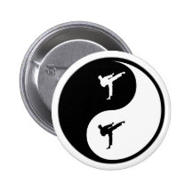 Yin Yang Karate Pins