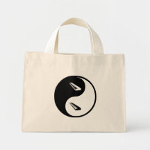 Yin Yang Keyboard Canvas Bags