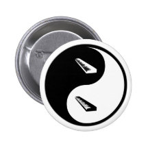 Yin Yang Keyboard Pinback Button