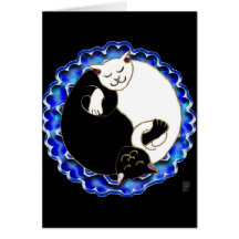yin yang kittens card